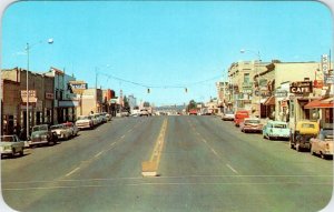 Cortez, CO Colorado  STREET SCENE Rexall Drugs~El Grande Cafe~50's Cars Postcard