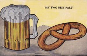 Humour My Two Best Pals Beer Stein and Pretzel