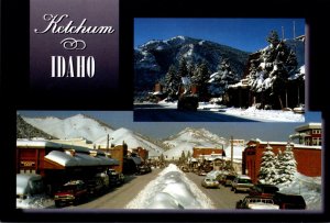 Idaho Ketchum Winter Scene Main Street