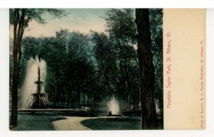VT - St. Albans. Taylor Park Fountain ca 1905