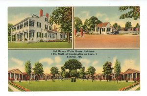 MD - Berwyn. Del Haven Gas Station  & White House Cottages ca 1940's