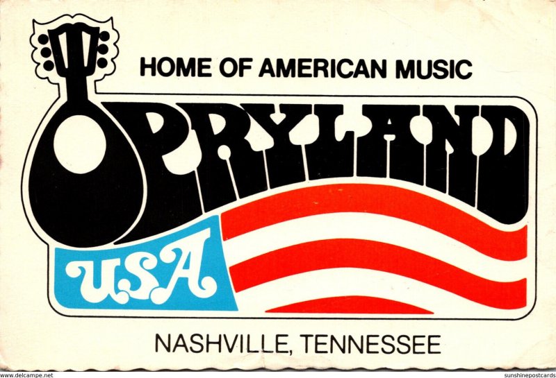 Tennessee Nashville Opryland U S A Home Of American Music 1974