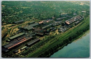 Vtg Steelton Pennsylvania PA Bethlehem Steel Company Plant Mill Postcard