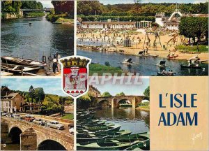 Modern Postcard L'Isle Adam (Val d'Oise) Colors and Light of France The Banks...