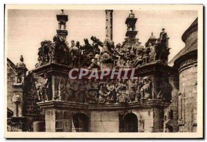 Old Postcard Guimiliau Calvary