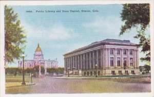 Colorado Denver Public Library And State Capitol