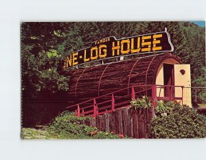 Postcard One Log House, Garberville, California