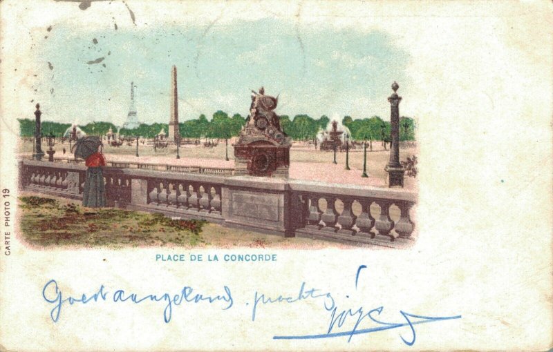 France Paris Place De La Concorde Litho 04.36