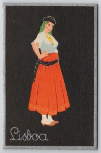 Lisboa Portugal Costumes Ovarina No.73 Colorful Postcard N24