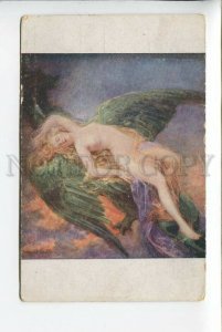 3177939 Blue Bird NUDE Woman WITCH by LOIR Vintage SALON PC