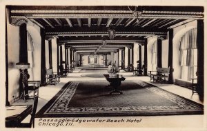 J76/ Chicago Illinois RPPC Postcard c20s Passagio Edgewater Beach Hotel 318