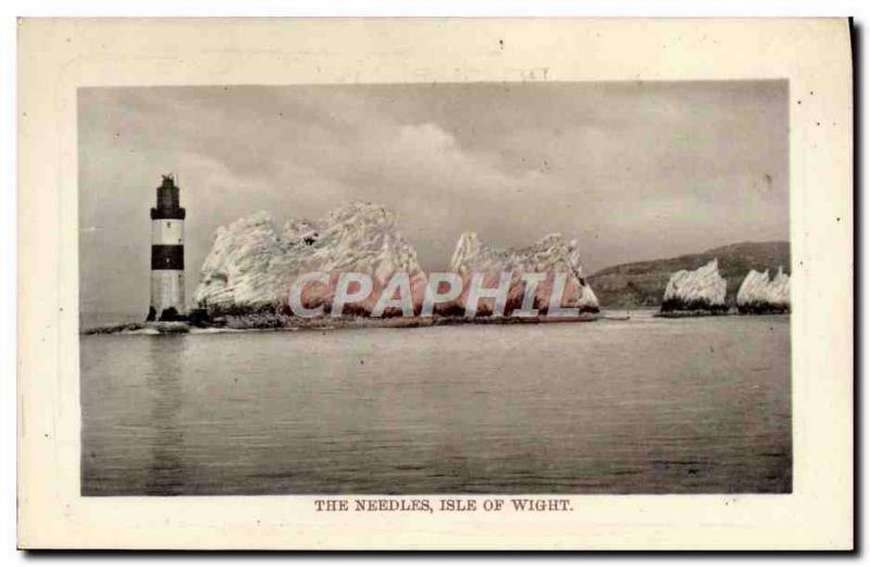 Old Postcard The Needles Lighthouse Isel of Wight
