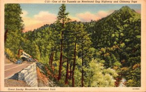 Tennessee Great Smoky Mountains One Of The Tunnels On Newfound Gap Highway Cu...