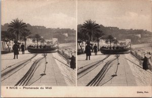 France Nice Promenade du Midi Vintage Postcard C167