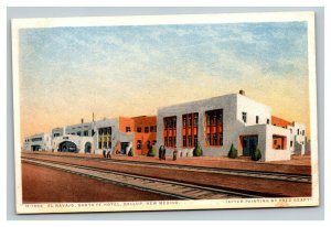 Vintage 1910's Advertising Postcard El Navajo Santa Fe Hotel Gallup New Mexico