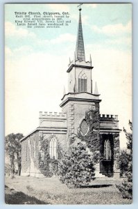 c1910 Trinity Church Chippawa Ontario Canada Posted Antique Postcard