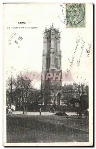 Paris - 4 - Tour Saint Jacques - Old Postcard