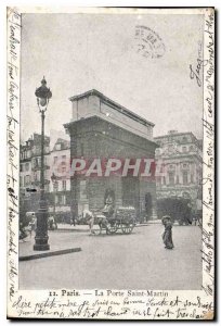 Postcard The Old Paris Porte Saint-Martin