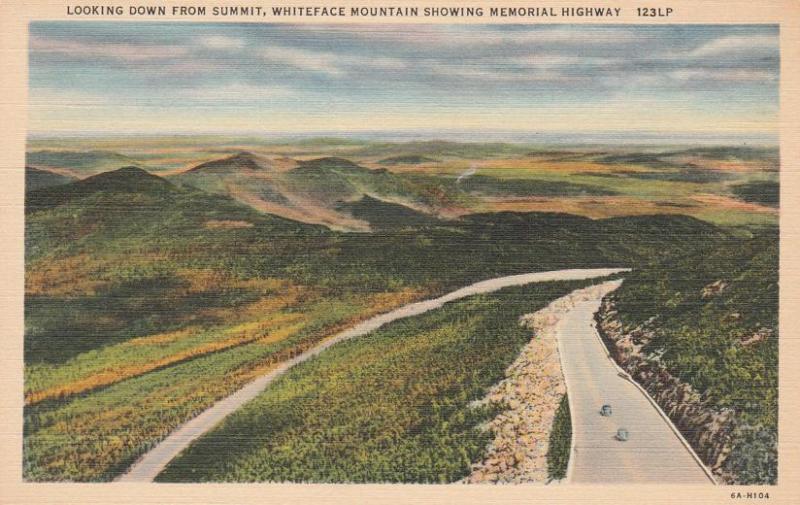 Highway from Summit - Whiteface Mountain - Adirondacks, New York - Linen