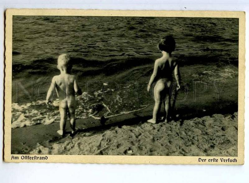 244106 Baltic Sea NUDE BOY on Beach Vintage PHOTO Postcard