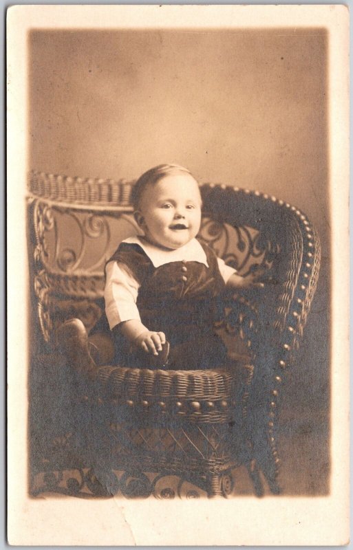 Leon Orvin Bonrud Age 12 Months 7 Days Infant Photography Postcard