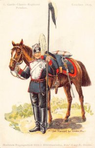 L057 Germany Ulanen Guards Regiment Potsdam signed litho vintage postcard