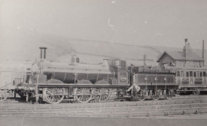 NER Long Boiler Class Train 0-6-0 1186 Real Plain Back Postcard Photo