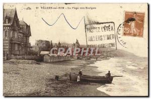 Old Postcard Villers sur Mer The Beach Towards Houlgate