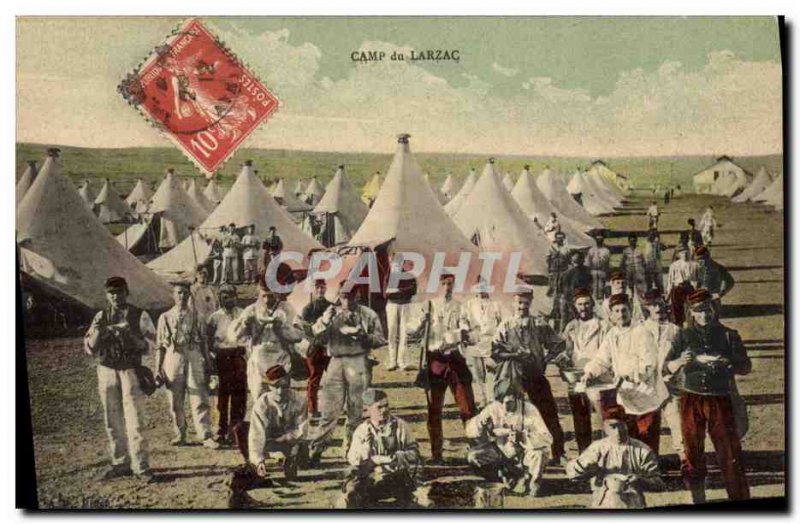 Old Postcard Militaria Camp of Larzac