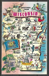 Wisconsin - Greetings From - Map - [WI-082]