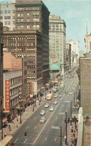 Ohio Cleveland Birdseye Bus Automobiles Colorpicture Postcard 22-3513