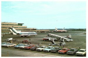 TWA Eastern & Lake Central Airlines at Pittsburgh Intl Airport Old Cars Postcard