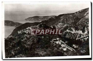 Old Postcard Eze and the road to the average cornice Far Cap d & # & # 39Anti...