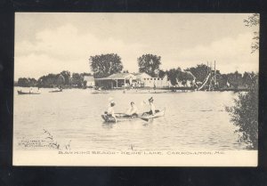 CARROLLTON MISSOURI HEIN'S LAKE BOATING SWIMMING VINTAGE POSTCARD MO.