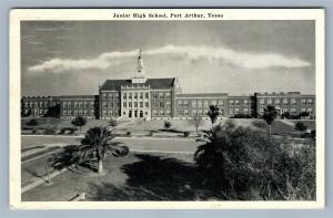 PORT ARTHUR TX JUNIOR HIGH SCHOOL 1943 VINTAGE POSTCARD