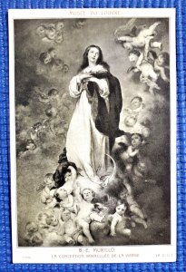 Vtg Immaculate Conception of the Virgin Mary Louvre Museum Paris France Postcard