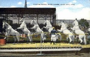 Mounted Patrol White Horses - Sioux City, Iowa IA