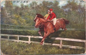 Steeplechase Horse Sports Vintage Postcard 03.63