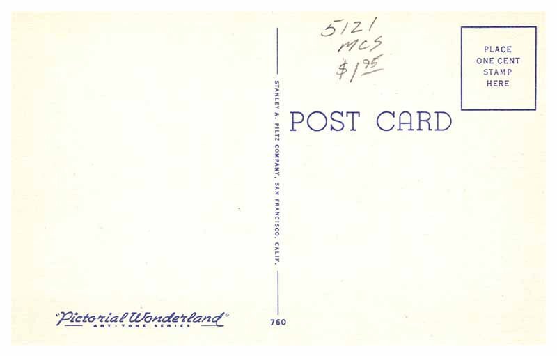 Postcard BIG LETTERS SCENE Vallejo California CA AS6844