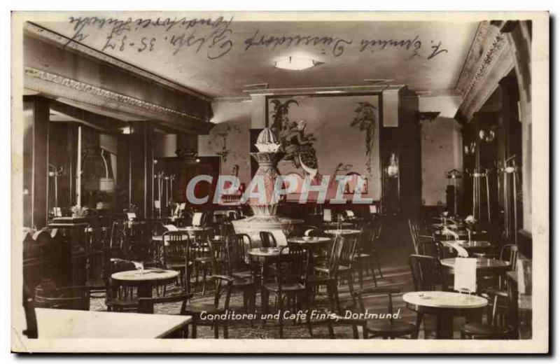 Old Postcard Conditorei und coffee Finis Dortmund