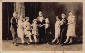 J81/ Interesting RPPC Postcard c1910 Little People Entertainers Side Show 130