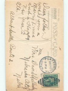 Divided-Back CHRISTMAS BIRDS SCENE Pretty Postcard W8548