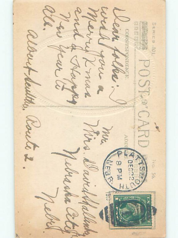 Divided-Back CHRISTMAS BIRDS SCENE Pretty Postcard W8548