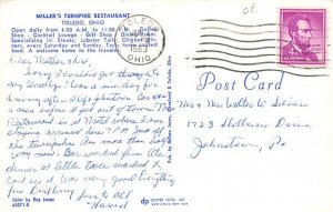 Miller's Turnpike Restaurant Toledo, Ohio OH Postcard
