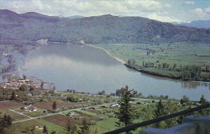 Canada Fraser River and Mt Baker from Pfitzer Memorial Tower Benedictine Mona...