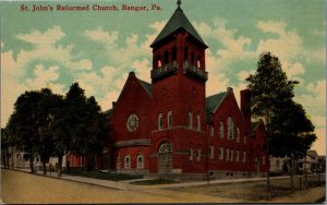 Postcard St John's Reformed Church Bangor PA