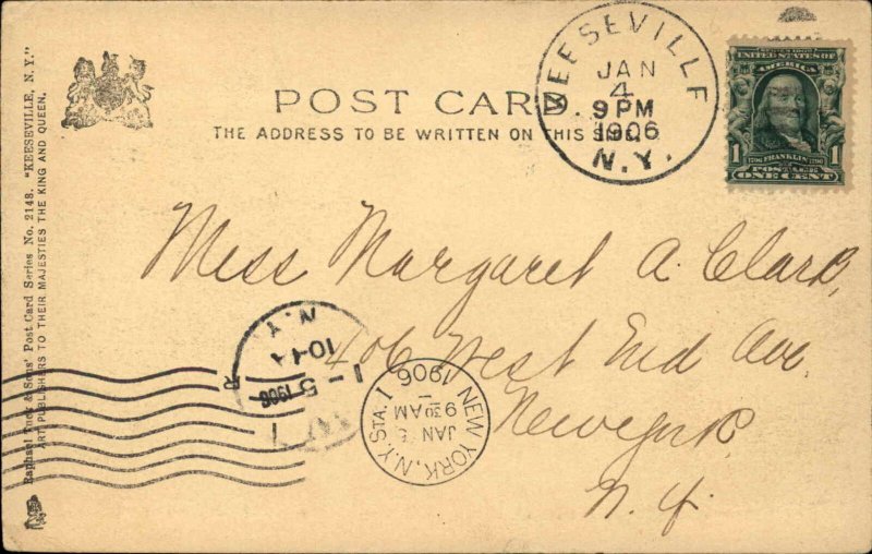 Keeseville NY River & Mill Bldgs c1905 TUCK Postcard 