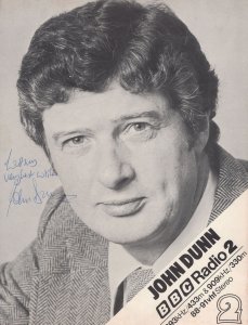 John Dunn Vintage BBC Radio 2 DJ Large Signed Picture Autograph