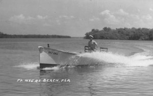 Fort Myers Beach Florida Boating Real Photo Vintage Postcard AA65966