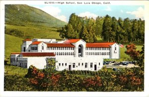 San Luis Obispo, CA California  HIGH SCHOOL  ca1920's Education Postcard